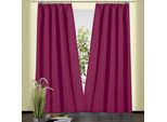 Vorhang WECKBRODT "Sento" Gr. 1, lila (himbeere), B:135cm H:150cm, Baumwolle, Polyester, Gardinen, Vorhang, Baumwolle, blickdicht, matte Struktur, unifarben, Gardine, Store