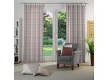 Vorhang WIRTH "Benewitz" Gr. 5, rot (apricot), B:132cm H:245cm, Jacquard, Baumwolle, Polyester, Gardinen, Vorhang