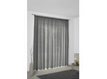Vorhang WIRTH "Sunday", grau (dunkelgrau), B:142cm H:335cm, Jacquard, Baumwolle, Polyester, Gardinen, Vorhang, nach Maß