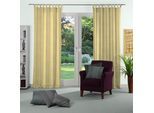 Vorhang WIRTH "Niederau" Gr. 4, gelb (gelb, grau), B:132cm H:245cm, Jacquard, Polyacryl, Polyester, Gardinen, Vorhang