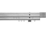 Gardinenstange INDEKO "Inline" Gr. 1, silber (edelstahlfarben, silberfarben), L:120cm, Aluminium, Gardinenstangen, Gardinenstange, Innenlauf Komplett-Set inkl. Gleitern und Montagematerial