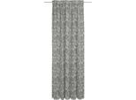Vorhang ADAM "Flower Cuvée Light" Gr. 1, grau (dunkelgrau), B:142cm H:145cm, Jacquard, Baumwolle, Gardinen, Vorhang, aus 100% Bio-Baumwolle