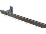 Innenlaufschiene INDEKO "Trend-Line", grau (edelstahl, op), L:400cm Ø:35mm, Aluminium, Gardinenstangen, Innenlaufschiene, Wunschmaßlänge