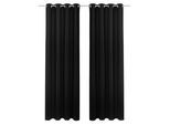 Vorhang OTTO HOME "SOLA" Gr. 5, schwarz, B:130cm H:265cm, Polyester, Polyester, Gardinen, Vorhang, blickdicht, Ösen-Aufhängung, wärmeabweisend,, 1er oder 2er Set