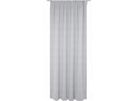 Vorhang WIRTH "Torbole" Gr. 1, grau, B:132cm H:145cm, Jacquard, Baumwolle, Polyester, Gardinen, Vorhang