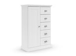 Kommode OTTO HOME "Motala", weiß, B:75cm H:110cm T:35cm, Holzwerkstoff, Sideboards, Kommode, 5 Schubladen und 2 verstellbare Einlegeböden, Breite 75cm, Höhe 110cm