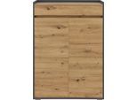 Schuhschrank OTTO HOME "Kosmo", grau (anthrazit, eiche), B:80cm H:117,5cm T:35cm, Holzwerkstoff, Schränke, Schuhschrank, Breite 80 cm