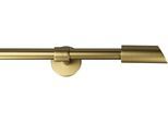 Gardinenstange GARESA "ZYLI", gold (mattgoldfarben), L:470cm Ø:16mm, Holzwerkstoff, Metall, Gardinenstangen, Gardinenstange, Vorhanggarnitur, verlängerbar, Knopf abgeschrägt, ohne Ringe