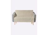 Tagesdecke Gr. 2, beige (elfenbein), B:110cm L:140cm, 100% Polyester, Tagesdecken, Tagesdecke