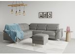 Ecksofa SIT & MORE "Sinatra L-Form", grau (steel), B:251cm H:85cm T:231cm, 100% Polyester, Sofas, Ecksofa, optional mit Kopfteilverstellung und Armteilfunktion