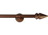 Gardinenstange GARESA "SPYRNA", braun (bronzefarben), L:320cm Ø:16mm, Holzwerkstoff, Metall, Gardinenstangen, Gardinenstange, Vorhanggarnitur, verlängerbar, Spitze, ohne Ringe