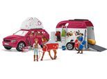 Spielwelt SCHLEICH "HORSE CLUB, Abenteuer mit Auto und Pferdeanhänger (42535)", bunt, Spielfigurenwelten, Kinder, Kunststoff, Spielwelt, Made in Europe