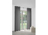 Vorhang WIRTH "Neveres" Gr. 1, grau (anthrazit), B:135cm H:145cm, Jacquard, Baumwolle, Gardinen, Vorhang