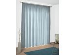 Vorhang WIRTH "Torbole" Gr. 1, blau, B:132cm H:145cm, Jacquard, Baumwolle, Polyester, Gardinen, Vorhang
