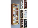 VCM Holz CD DVD Wandregal Hängeregal mit ESG-Sicherheitsglastür Platz für 150-CDs oder 65 DVDs oder 36-Videos Maße: 92 x B. 31 x T. 18 cm Elegantes CD/DVD Regal 5 variable Einlegeböden - Loposa