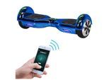 ROBWAY W1 Hoverboard für Erwachsene und Kinder, 6,5 Zoll, Self-Balance, Bluetooth, App, 700 Watt, LEDs (Blau Chrom 2.0)