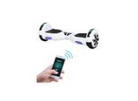 ROBWAY W1 Hoverboard für Erwachsene und Kinder, 6,5 Zoll, Self-Balance, Bluetooth, App, 700 Watt, LEDs (Weiß 2.0)