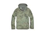 Anorak BRANDIT "Brandit Herren Fleece Pull Over Windbreaker", Herren, Gr. M, olive camouflage, 100% Polyester, mehrfarbig, normal, ohne Ausschnitt, Jacken