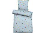 Bettwäsche APELT "Fidshi", bunt (hellblau, bunt), B/L: 135cm x 200cm, 1 Stk., 1 Stk., Mako-Satin, B/L: 80cm x 80cm, 2 Stk., Mako-Satin, Obermaterial: 100% Baumwolle, Bettwäsche, Bettwäsche, cooles Fischdesign holt die Südsee ins heimische Schlafzimmer
