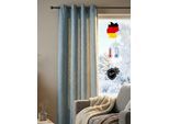 Vorhang WIRTH "Trondheim B" Gr. 7, blau (eisblau), B:131cm H:255cm, Polyacryl, Gardinen, Vorhang