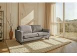 2-Sitzer HOME AFFAIRE "Pinto, 166 cm, Cord, Chenille, Lederoptik", silber grau, B:166cm H:85cm T:97cm, 100% Polyester, Sofas, 2-Sitzer, mit Keder, schwarze Metallfüße, Wellenunterfederung