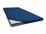 Spannbettlaken JANINE "TOPPER 5001", blau (marine), 1 Stk., Jersey-Elasthan, 180x200 180x210 180x220 190x200 190x210 190x220 200x200 200x210 200x220 10cm, Jersey-Elasthan, Obermaterial: 95% Baumwolle, 5% Elasthan, Bettlaken, Spannbettlaken, mit Rundumgummizug
