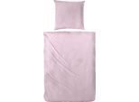 Bettwäsche PRIMERA "Lani", rosa, B/L: 135cm x 200cm, 1 Stk., 1 Stk., Mako-Satin, B/L: 80cm x 80cm, 2 Stk., Mako-Satin, Obermaterial: 100% Baumwolle, Bettwäsche, Bettwäsche, mit feinem Muster