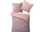 Bettwäsche KLEINE WOLKE "Linda", braun (old rose), B/L: 155cm x 220cm, 1 Stk., 1 Stk., Mako-Satin, B/L: 80cm x 80cm, 2 Stk., Mako-Satin, Obermaterial: 100% Baumwolle, Bettwäsche, Bettwäsche, einfaches, sehr elegantes Design