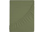 Spannbettlaken CASATEX "Jersey-Elasthan", grün, 1 Stk., Jersey, 140-160x200-220 25cm, Jersey, Obermaterial: 96% Baumwolle, 4% Elasthan, Bettlaken, Spannbettlaken, mit Elasthan