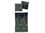 Bettwäsche IRISETTE "Eos 8348", schwarz, B/L: 155cm x 220cm, 1 Stk., 1 Stk., Mako-Satin, B/L: 80cm x 80cm, 2 Stk., Mako-Satin, Obermaterial: 100% Baumwolle, Bettwäsche, Bettwäsche, edel und hochwertig