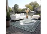 Teppich ELLE DECORATION "Meekly Wendeteppich", grün, B:160cm H:5mm L:230cm, Polypropylen, Teppiche, Teppich, Flachgewebe, In-& Outdoor, Modern, beidseitig, Balkon, Wohnzimmer