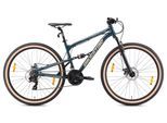 Mountainbike BIKESTAR Gr. 45, blau, Fahrräder, 45cm, 29 Zoll (73,66cm), für Damen und Herren, Kettenschaltung