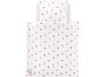 Babybettwäsche TRÄUMELAND "Jersey Cats & Dogs", bunt, B/L: 80cm x 80cm, 1 Stk., 1 Stk., Jersey, B/L: 40cm x 35cm, 2 Stk., Jersey, Obermaterial: 100% Baumwolle, Bettwäsche, mit niedlichem Allover-Print