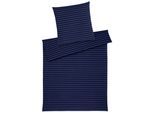 Bettwäsche ELEGANTE "Inverness", navy, B/L: 155cm x 220cm, 1 Stk., 1 Stk., Flanell, B/L: 80cm x 80cm, 2 Stk., Flanell, Obermaterial: 100% Baumwolle, Bettwäsche, Bettwäsche, angenehmes Hautgefühl