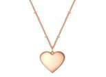 Kette ohne Anhänger EASTSIDE "ES365", rosa (roségold), Halsketten, Damen, 40,0cm Basiskette + 5,0cm Verlängerung, Edelstahl, mit Herz-Anhänger