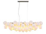 GLOBO LIGHTING Hängeleuchte "UDO", nickel matt, H: 120cm, 1 Stk., Leuchten, Hängelampe Glaskugeln rauchfarben 2 Glasgrößen Esszimmer Esstisch, Hängeleuchte