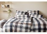 Bettwäsche ELEGANTE "Kuschel Karo", multi blau, B/L: 155cm x 220cm, 1 Stk., 1 Stk., Interlock-Jersey, B/L: 80cm x 80cm, 2 Stk., Interlock-Jersey, Obermaterial: 100% Baumwolle, Bettwäsche, Bettwäsche, angenehmes Hautgefühl