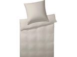 Bettwäsche ELEGANTE "Solid Stripe", beige (sand), B/L: 135cm x 200cm, 1 Stk., 1 Stk., Mako-Jersey, B/L: 80cm x 80cm, 2 Stk., Mako-Jersey, Obermaterial: 100% Baumwolle, Bettwäsche, Bettwäsche, angenehmes Hautgefühl