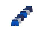 Boxershorts UNDER ARMOUR "Boxershort UA PERFORMANCE TECH - SOLID Solid 3" 6PK 6er Pack", Herren, Gr. M, bunt (blau, grau), Obermaterial: 90% Polyester Pol. recyc.. 10% Elasthan EL., Unterhosen