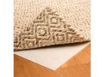 Antirutsch Teppichunterlage OBSESSION "My Slip Stop 475", beige (cream), B:110cm H:2mm L:160cm, Polyester, Teppichunterlagen, individuell zuschneidbar, waschbar