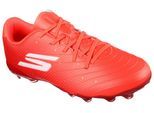 Fußballschuh SKECHERS "Skechers Soccer™ Harry Kane SKX_1.5 (HK) Jr Youth FG™", Mädchen, Gr. 35, rot (crl korall, rot), Synthetik, gemustert, Schuhe Fußballschuh, Kunstrasenschuh, Rasenschuh in der Harry Kane Player Edition Schuh