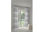 Vorhang WIRTH "Berlare", grau (dunkelgrau2), B:132cm H:145cm, Jacquard, Baumwolle, Polyester, Gardinen