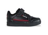 Sneaker LOTTO, Mädchen, Gr. 24, schwarz (schwarz, rot), Kunstfaser, Synthetik, clean, Schuhe Sneaker, - mit Elastikschnürung & Klettverschluss