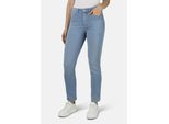 5-Pocket-Jeans STOOKER WOMEN "Milano Denim Magic Shape Fit Jeans", Damen, Gr. 40, Länge 28, blau (bleached denim), Denim/Jeans, 83% Baumwolle, 16% Polyester, 1% Elasthan, schmal lang, Jeans 5-Pocket-Jeans, Casual Clean Wash Denim Jeans Magic Shape Effekt für Damen