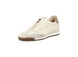Sneaker GABOR "Gabor Sneaker Leder", Damen, Gr. 40,5, weiß, beige, Leder, Schuhe Sneaker