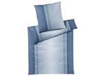 Bettwäsche ELEGANTE "Silhouette", stahlblau, B/L: 135cm x 200cm, 1 Stk., 1 Stk., Jersey, B/L: 80cm x 80cm, 2 Stk., Jersey, Obermaterial: 100% Baumwolle, Bettwäsche, Bettwäsche, angenehmes Hautgefühl