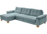 Ecksofa DIE PLANBAR "PP-LA19101 L-Form, Breite 316 cm", grün (aqua), B:316cm H:86cm T:177cm, 88% Polyester;12% Polyamid, Sofas, Ecksofa, wahlweise mit Bettfunktion und verstellbaren Kopfstützen, in Cord