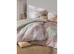 Bettwäsche IRISETTE Gr. 3, steingrau, gelb, bedruckt, B/L: 155cm x 220cm, Renforcé,Renforcé, B/L: 80cm x 80cm, 2 tlg., Renforcé;Renforcé, 100% Baumwolle, Bettwäsche, Bettwäsche