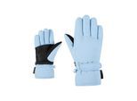 Skihandschuhe ZIENER "LAMONIA-Z PR glove junior", Damen, Gr. 5, blau (arctic sky), Obermaterial: 100% Polyester. Innenseite: 100% Polyester. Futter: 100% Polyester. Wattierung: 100% Polyester, Handschuhe Skihandschuhe