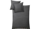 Bettwäsche KLEINE WOLKE "Leinna", grau (anthrazit), B/L: 135cm x 200cm, 1 Stk., 1 Stk., Leinen, B/L: 80cm x 80cm, 2 Stk., Leinen, Obermaterial: 70% Baumwolle, 30% Leinen, Bettwäsche, Bettwäsche, Leinen-Mix